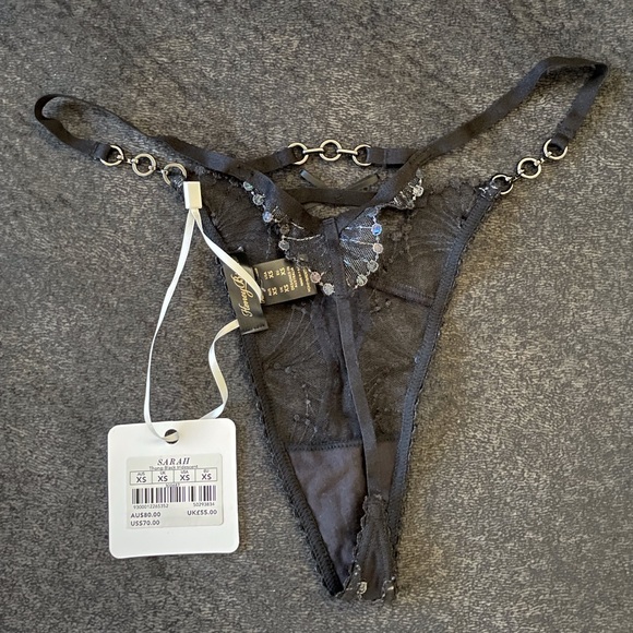 Honey Birdette XS Sarah black thong - Picture 2 of 3